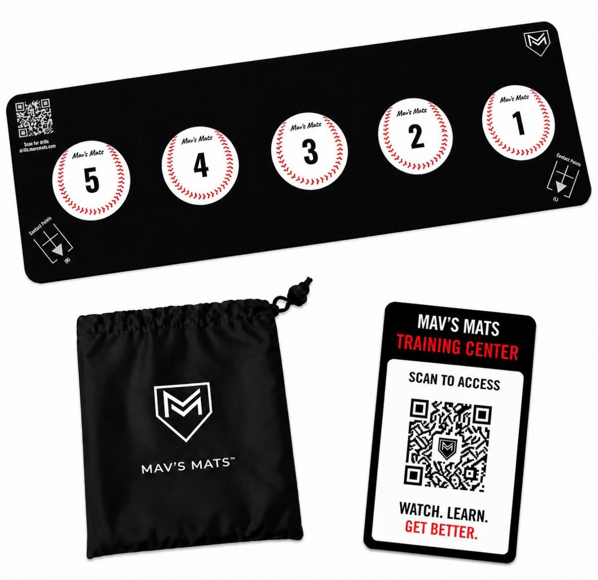 5 Ball Mat - Baseball