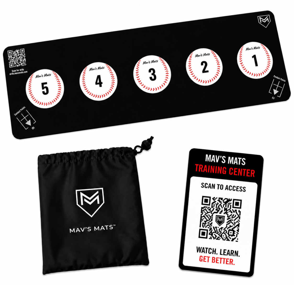 5 Ball Mat - Baseball