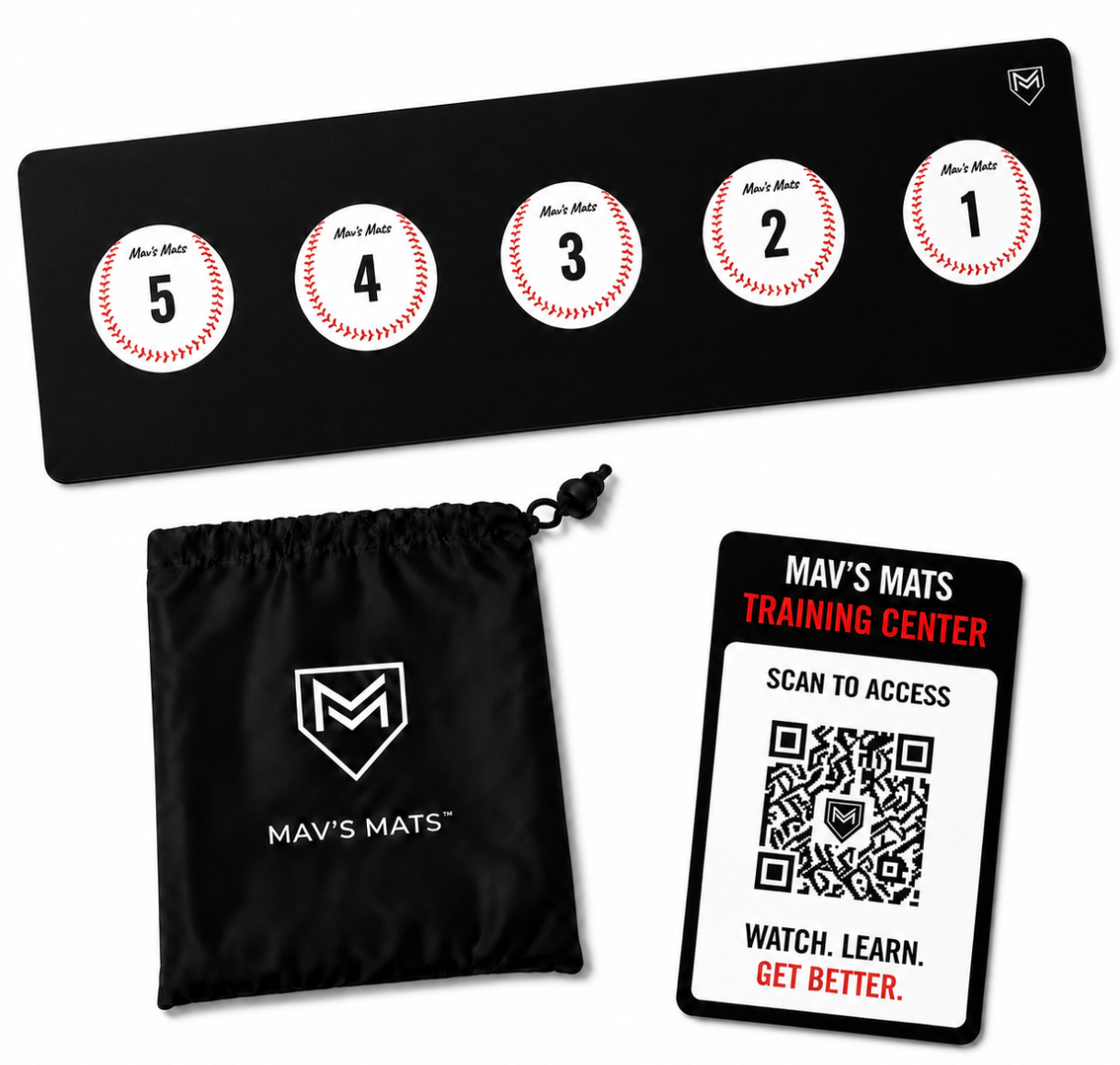 5 Ball Mat - Baseball