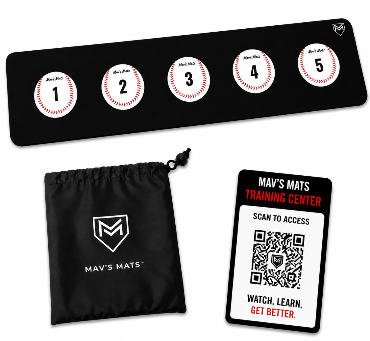 5 Ball Mat - Baseball