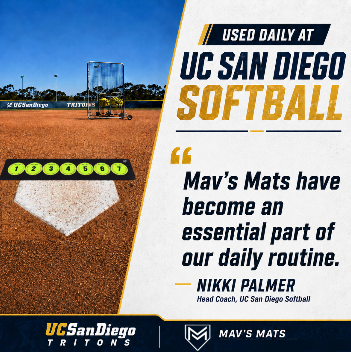 5 Ball Mat - Softball
