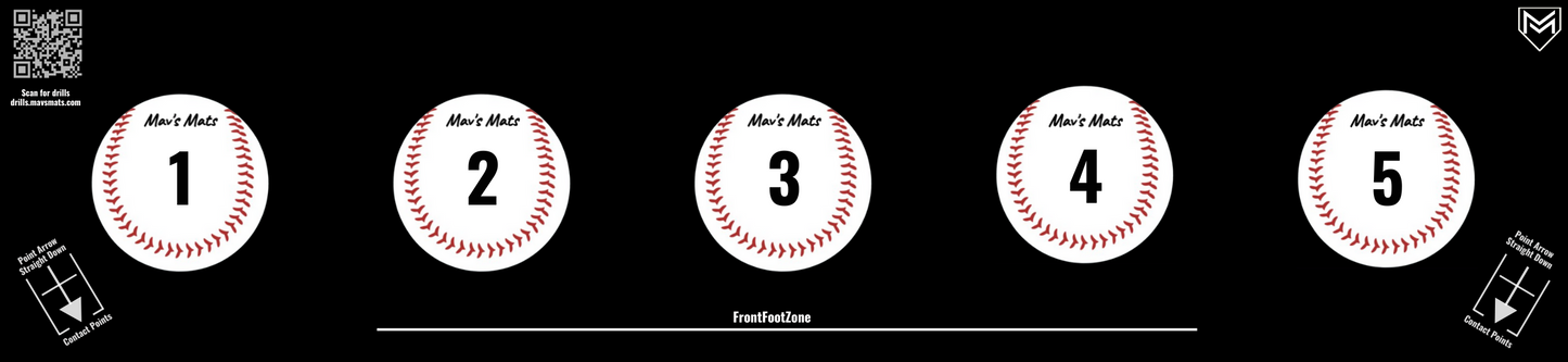 5 Ball Mat - Baseball